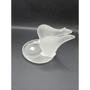 PartyLite Frosted Polar Bears  Votive Candle Holder 4"